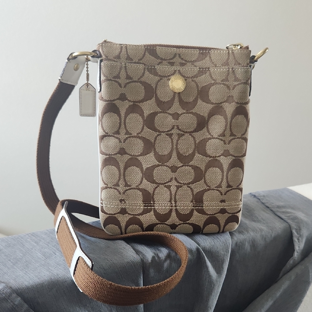 Coach Signature Monogram Crossbody Bag